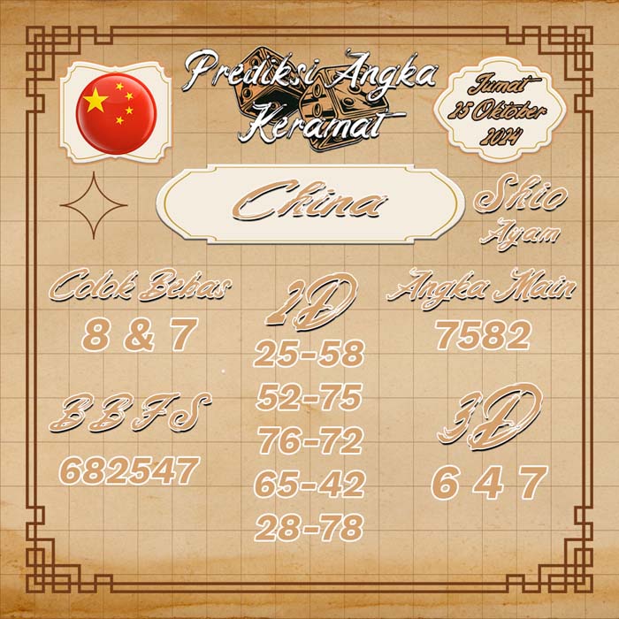 PREDIKSI CHINA ANGKA KERAMAT