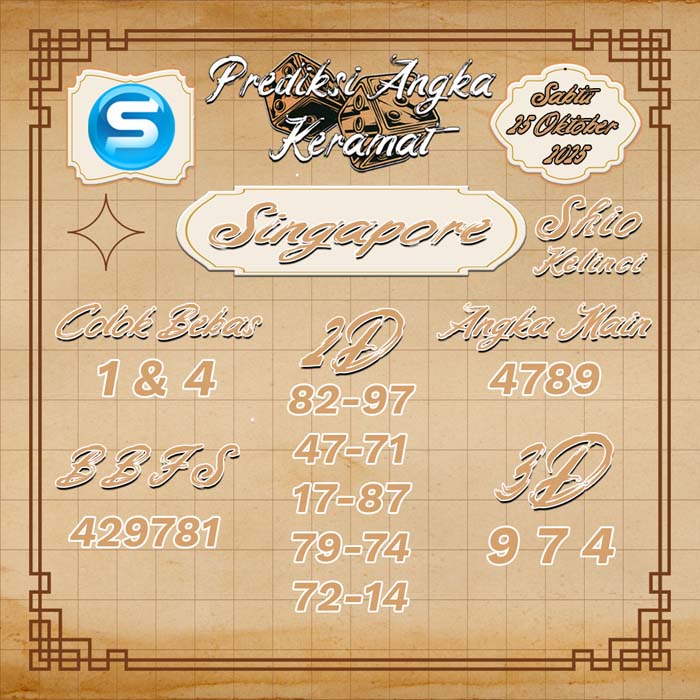 PREDIKSI SINGAPORE ANGKA KERAMAT