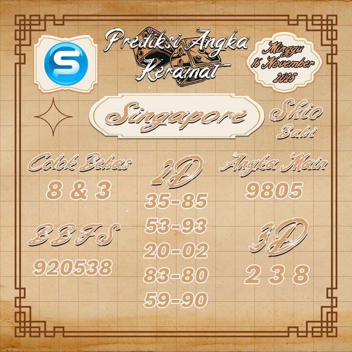 PREDIKSI SINGAPORE ANGKA KERAMAT