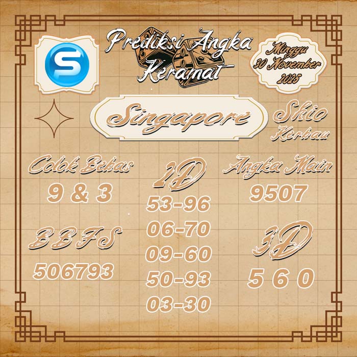 PREDIKSI SINGAPORE ANGKA KERAMAT